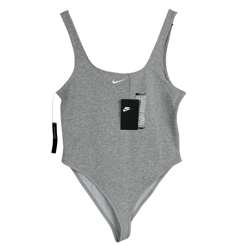 New Nike Sportswear Essential Tank Bodysuit CJ2236 Gray $35 - M
